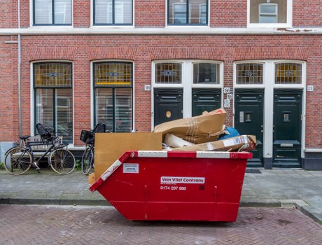 Crystal Palace neighborhood with waste removal bins